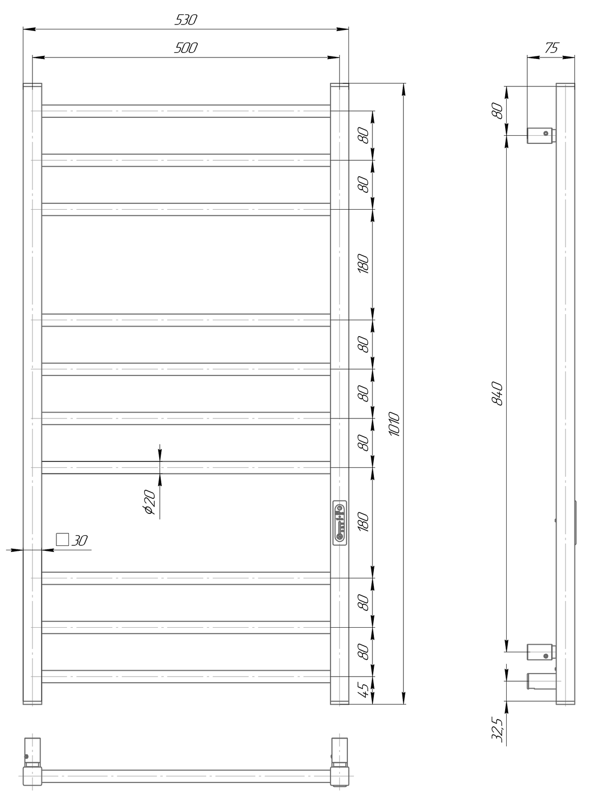 Ladder Lux 10 Schwarz