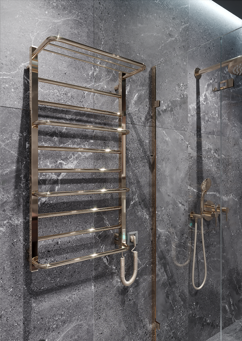 Kaskade Lux Mit Regal 10 Gold