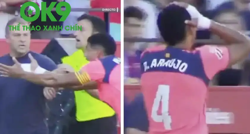 Araujo nổi giận với trọng tài sau khi bị thổi phạt đền